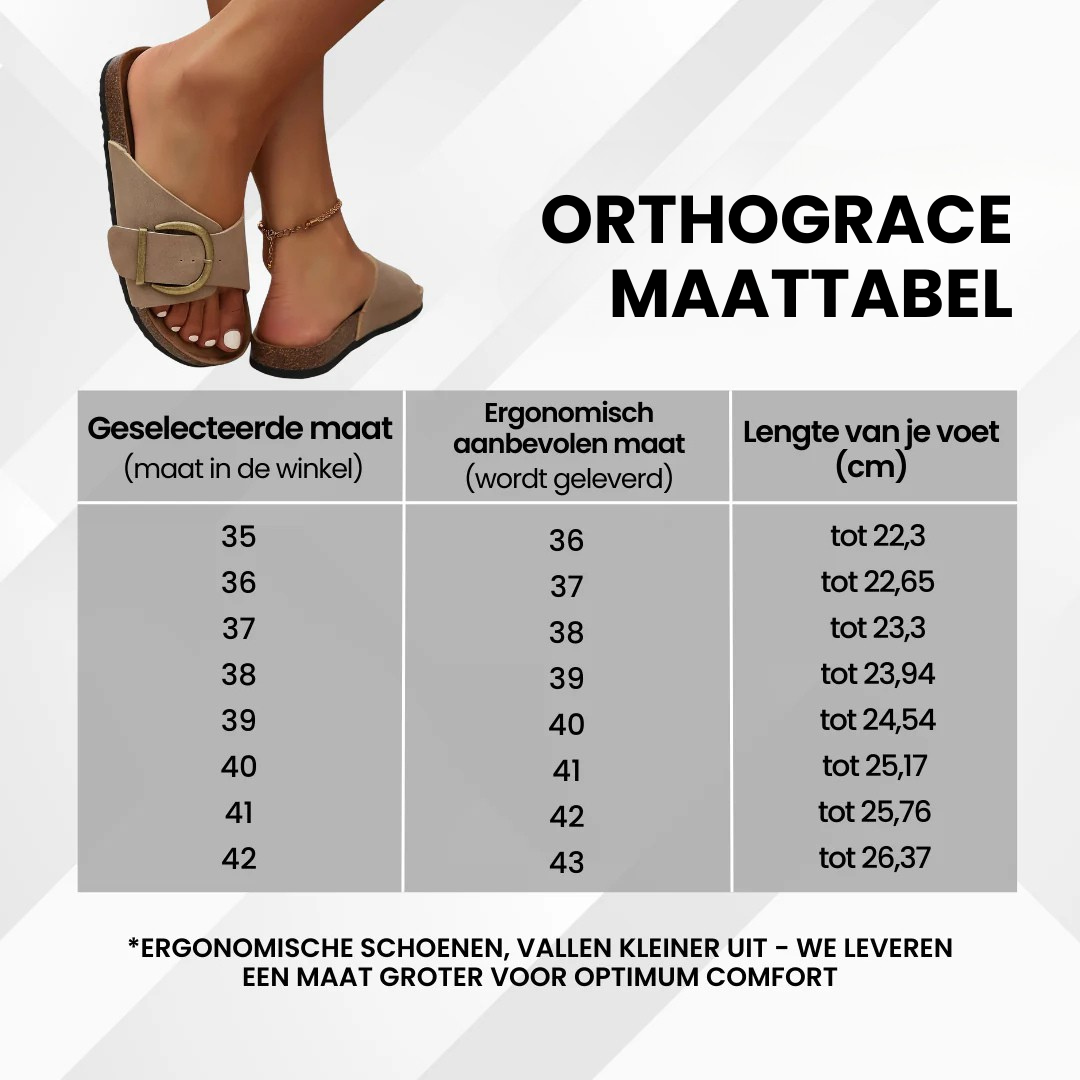 OrthoGrace - Pijnsverlichtende Kurk Sandalen Met Bandjesontwerp